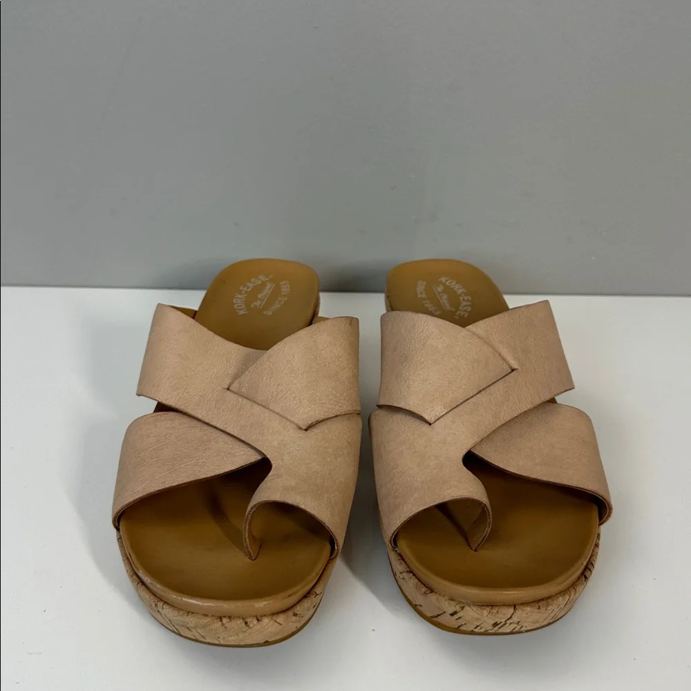 Kork-Ease Baja Leather Cork Wedge Sandals Size 11 Summer